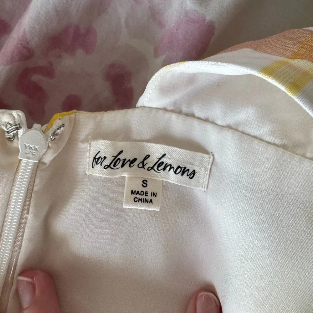 For Love And Lemons Rue Puff Sleeve Mini Dress in Yellow - Picture 2 of 3